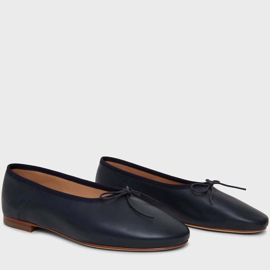 Women\'s Mansur Gavriel Dream Ballerina Ballet Flats Dark Navy | AU 57M6QN